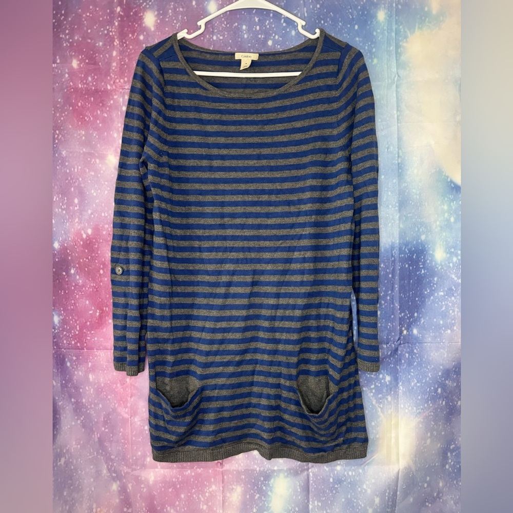 Caslon striped sweater with front pockets 🛍